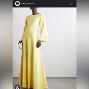 Elegant Yellow Evening Gown